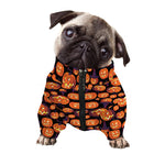 Halloween Pumpkin Witch Pattern Print Dog Zip Up Jacket