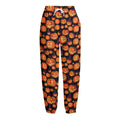 Halloween Pumpkin Witch Pattern Print Fleece Lined Knit Pants