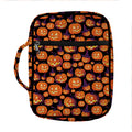 Halloween Pumpkin Witch Pattern Print Front Pocket Bible Bag