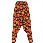 Halloween Pumpkin Witch Pattern Print Hammer Pants