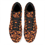 Halloween Pumpkin Witch Pattern Print High Top Leather Sneakers