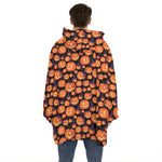 Halloween Pumpkin Witch Pattern Print Hoodie Blanket