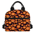 Halloween Pumpkin Witch Pattern Print Insulated Lunch Bag
