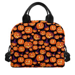 Halloween Pumpkin Witch Pattern Print Insulated Lunch Bag