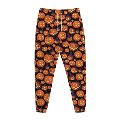 Halloween Pumpkin Witch Pattern Print Jogger Pants