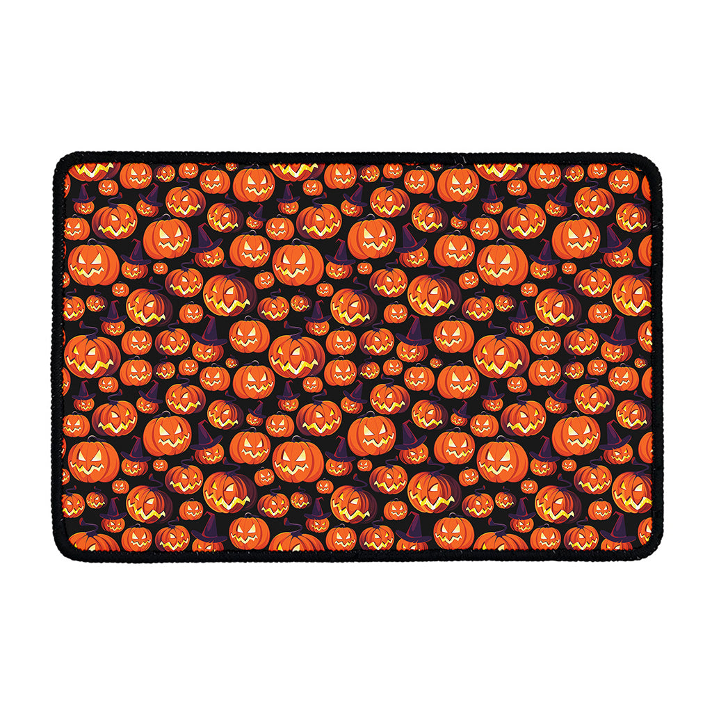 Halloween Pumpkin Witch Pattern Print Kitchen Mat