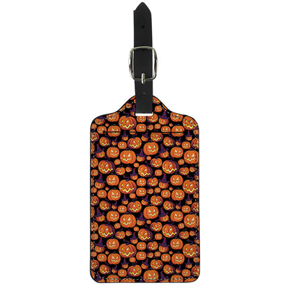Halloween Pumpkin Witch Pattern Print Luggage Tag
