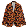 Halloween Pumpkin Witch Pattern Print Men's Blazer