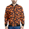 Halloween Pumpkin Witch Pattern Print Men's Bomber Jacket