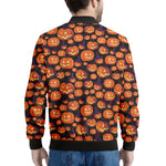 Halloween Pumpkin Witch Pattern Print Men's Bomber Jacket