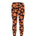 Halloween Pumpkin Witch Pattern Print Men's Leggings
