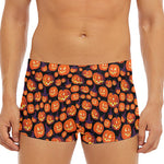 Halloween Pumpkin Witch Pattern Print Men's Short Boxer Briefs