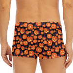 Halloween Pumpkin Witch Pattern Print Men's Short Boxer Briefs