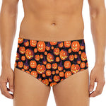 Halloween Pumpkin Witch Pattern Print Men's Triangle Swim Briefs