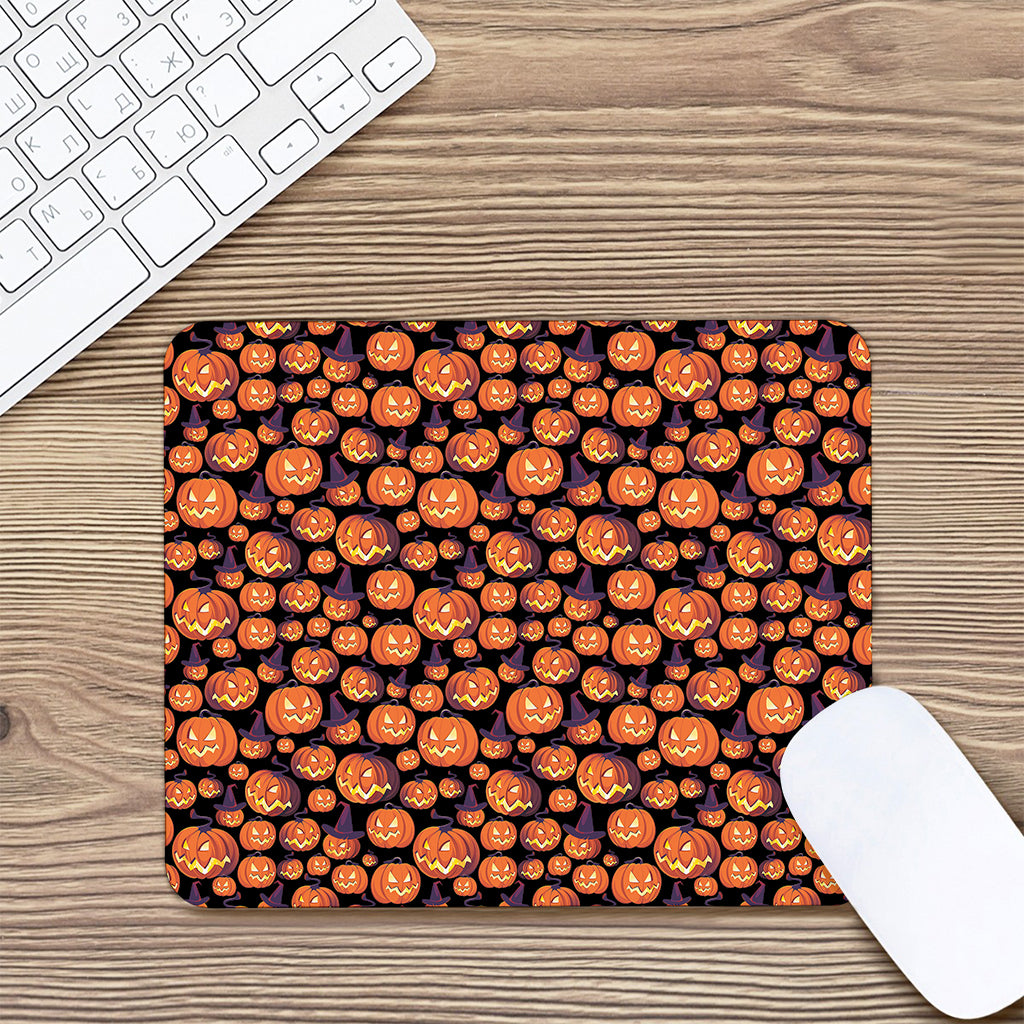 Halloween Pumpkin Witch Pattern Print Mouse Pad