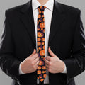 Halloween Pumpkin Witch Pattern Print Necktie