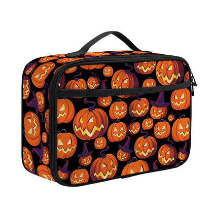 Halloween Pumpkin Witch Pattern Print Portable Lunch Bag