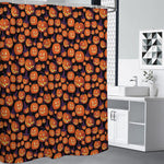 Halloween Pumpkin Witch Pattern Print Premium Shower Curtain