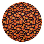 Halloween Pumpkin Witch Pattern Print Round Blanket