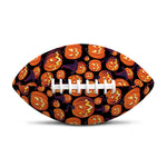 Halloween Pumpkin Witch Pattern Print Rugby Ball