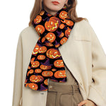 Halloween Pumpkin Witch Pattern Print Scarf
