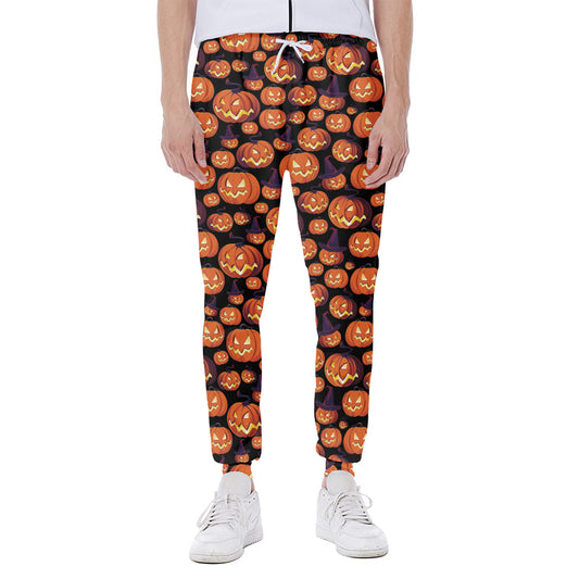 Halloween Pumpkin Witch Pattern Print Scuba Joggers