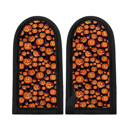 Halloween Pumpkin Witch Pattern Print Skillet Handle Cover