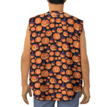Halloween Pumpkin Witch Pattern Print Sleeveless Baseball Jersey
