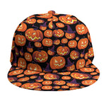 Halloween Pumpkin Witch Pattern Print Snapback Cap
