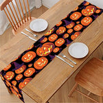 Halloween Pumpkin Witch Pattern Print Table Runner