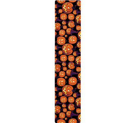 Halloween Pumpkin Witch Pattern Print Table Runner