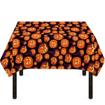 Halloween Pumpkin Witch Pattern Print Tablecloth