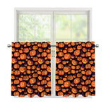Halloween Pumpkin Witch Pattern Print Tier Curtains