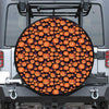 Halloween Pumpkin Witch Pattern Print Tire Cover