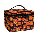 Halloween Pumpkin Witch Pattern Print Travel Makeup Bag