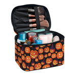 Halloween Pumpkin Witch Pattern Print Travel Makeup Bag