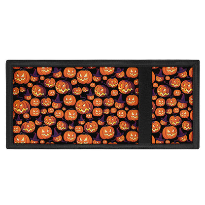 Halloween Pumpkin Witch Pattern Print Trifold Wallet