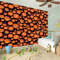 Halloween Pumpkin Witch Pattern Print Wall Sticker