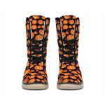 Halloween Pumpkin Witch Pattern Print Winter Boots