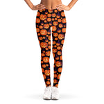 Halloween Pumpkin Witch Pattern Print Women's Leggings