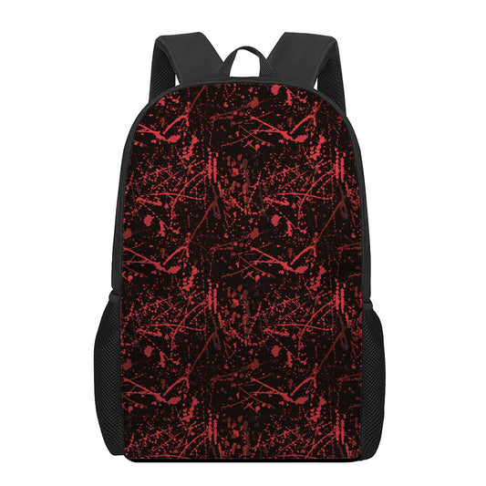 Halloween Red Blood Print 17 Inch Backpack