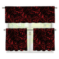Halloween Red Blood Print 3 Piece Kitchen Curtains