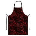 Halloween Red Blood Print Bib Apron With Pocket