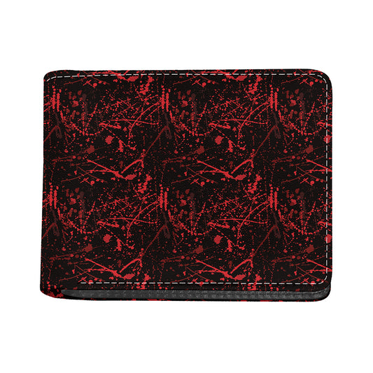 Halloween Red Blood Print Bifold Wallet
