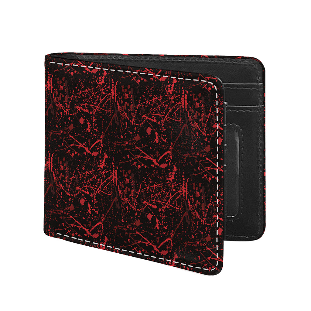 Halloween Red Blood Print Bifold Wallet