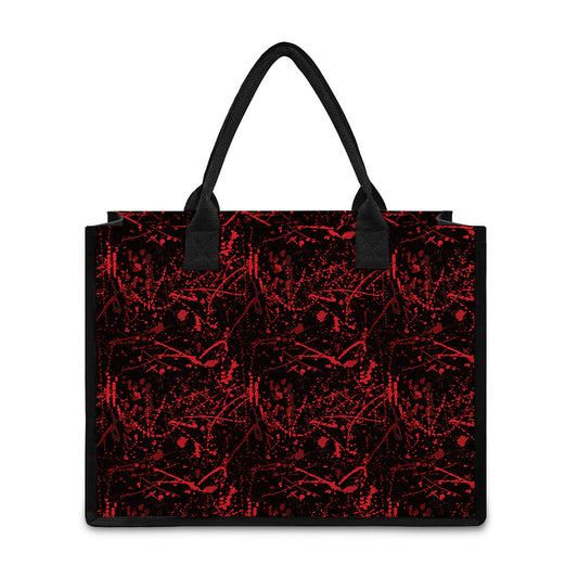 Halloween Red Blood Print Canvas Tote Bag