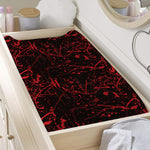 Halloween Red Blood Print Changing Pad Cover