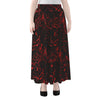 Halloween Red Blood Print Chiffon Maxi Skirt