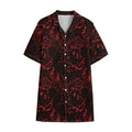 Halloween Red Blood Print Cotton Hawaiian Shirt