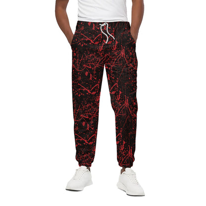 Halloween Red Blood Print Cotton Pants